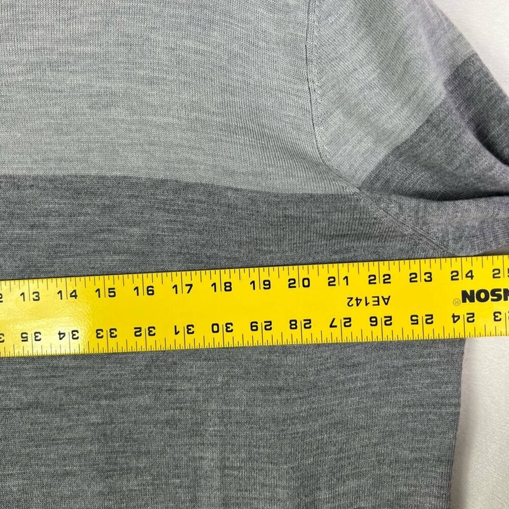 Calvin Klein Sweater Mens XL Gray Merino Wool Pullover Lightweight - Picture 8 of 9